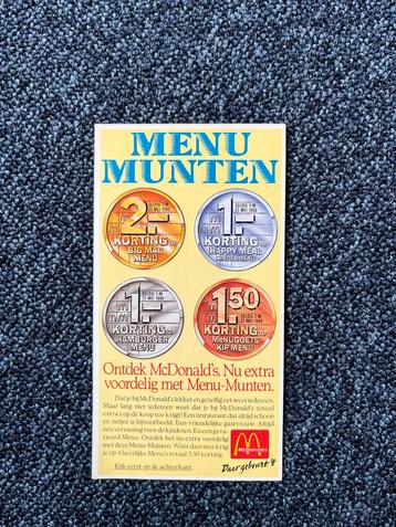McDonald's Menu Munten 1990 - Verzamelitem beschikbaar voor biedingen