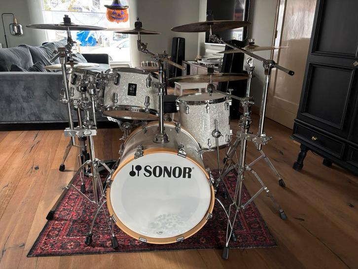 Sonor AQ2 drumstel met Istanbul bekkenset, Muziek en Instrumenten, Drumstellen en Slagwerk, Zo goed als nieuw, Sonor, Ophalen