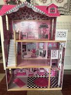 KidKraft houten poppenhuis Amelia - 110 x 73 x 138 cm, Ophalen of Verzenden, Zo goed als nieuw, Poppenhuis