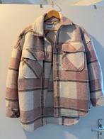 Stradivarius Geruite Shacket - Wit/Roze - Maat S, Kleding | Dames, Ophalen of Verzenden, Zo goed als nieuw, Roze, Maat 36 (S)
