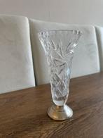 Zilveren kristallen vaas, Antiek en Kunst, Antiek | Glas en Kristal, Ophalen of Verzenden
