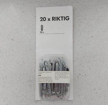 20 stuks gordijnhaken/plooihaken van IKEA RIKTIG beschikbaar voor biedingen
