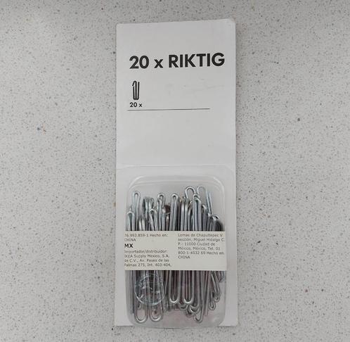 20 stuks gordijnhaken / plooihaken van IKEA RIKTIG, Huis en Inrichting, Stoffering | Gordijnen en Lamellen, Nieuw, Minder dan 100 cm