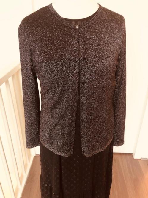 Marccain lurex zwart vest maat 5, Kleding | Dames, Truien en Vesten, Zo goed als nieuw, Maat 42/44 (L), Zwart, Verzenden
