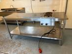 Industriële werktafel met kookgedeelte, Zakelijke goederen, Ophalen of Verzenden, RVS Meubilair