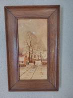 schilderij/tegeltableau landschap in lijst, Ophalen of Verzenden
