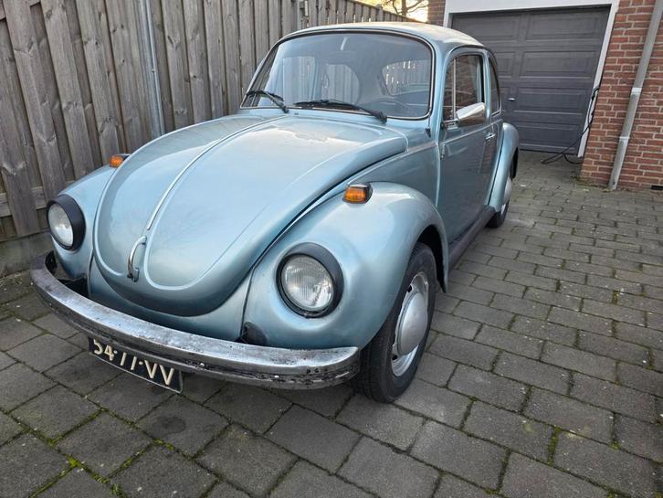 Volkswagen Kever Apk en belastingvrij, Auto's, Oldtimers, Bedrijf, Te koop, Benzine, Handgeschakeld, Blauw, Blauw, Leder, Achterwielaandrijving