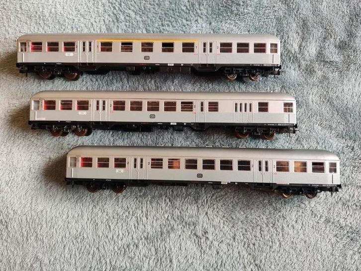 Roco 3 rijtuigen silberling uit set 41039 modelspoor H0, Hobby en Vrije tijd, Modeltreinen | H0, Zo goed als nieuw, Wagon, Gelijkstroom