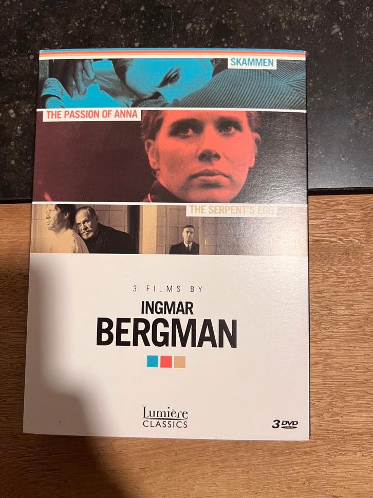 DVD box: 3 films by Ingmar Bergman - Lumière Classics, Cd's en Dvd's, Dvd's | Filmhuis, Zo goed als nieuw, Scandinavië, Boxset