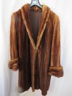 vintage bruine echte nerts bontjas met  kale plek o.o. 57 cm, Kleding | Dames, Jassen | Winter, Ophalen of Verzenden, Gedragen