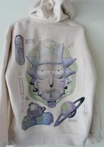 Rick and Morty gebroken wit Hoodie S 36, over sized, Wit, Ophalen of Verzenden, Gedragen, Pull & Bear