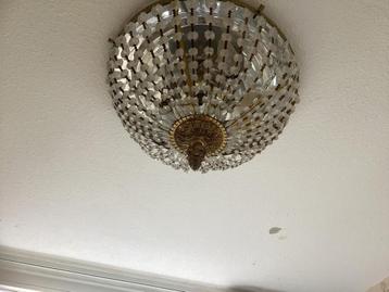 Prachtige Vintage Kristallen  Plafondlamp beschikbaar voor biedingen