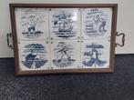 Delfsblauw dienblad, Huis en Inrichting, Ophalen, Gebruikt, Hout
