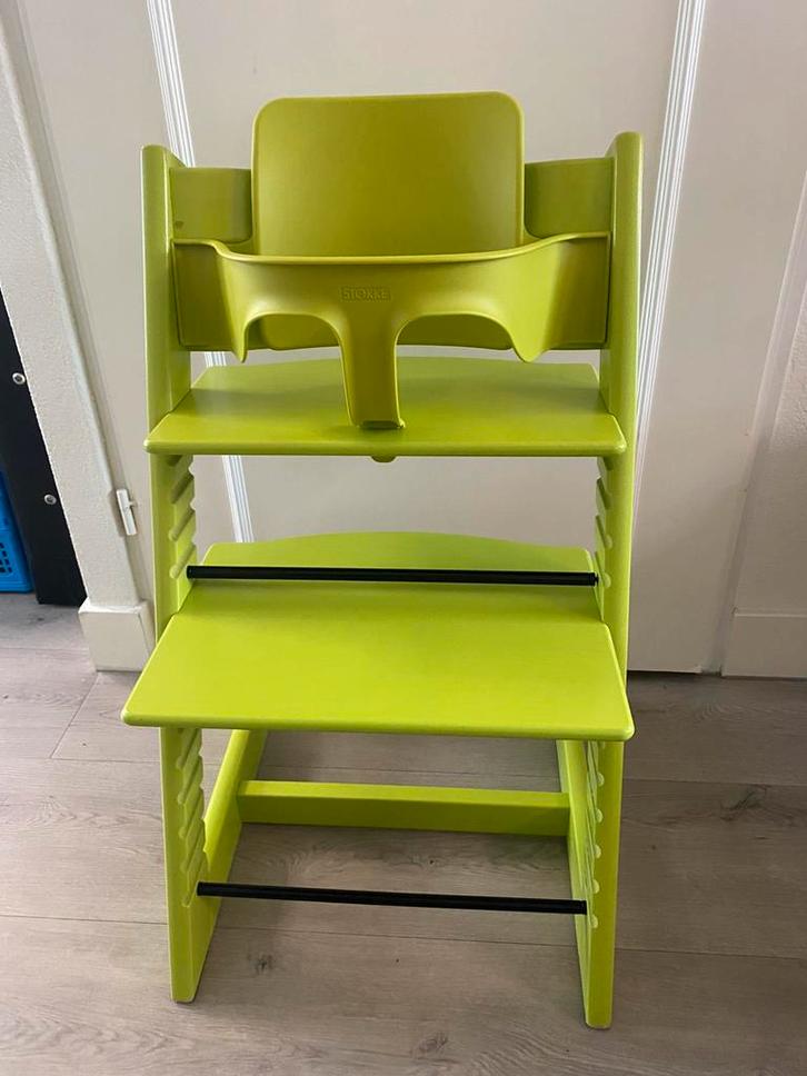 Stokke Tripp Trapp Stoel Lime Green Nieuw Model, Kinderen en Baby's, Kinderstoelen, Gebruikt, Ophalen