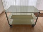 Theetafel, Ophalen, Gebruikt, 50 tot 100 cm, Modern metaal met glas