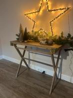 Te koop mooie houten bijzettafel, Gebruikt, 50 tot 100 cm, Ophalen of Verzenden, 25 tot 50 cm