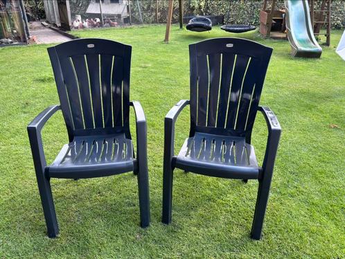 Tuinstoel Jardin | stapelstoel | 2 stuks, Tuin en Terras, Tuinstoelen, Kunststof, Stapelbaar, Ophalen