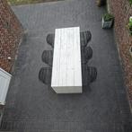 Steigerhouten tuintafel 200x80 cm, Gebruikt, Rechthoekig, Hout, Ophalen