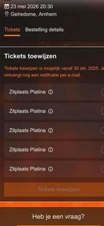 2 platina tickets Suzan & Freek, Twee personen, Mei