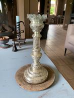Antieke zilverglas, boerenzilver kandelaar “Bikkel”, Antiek en Kunst, Antiek | Glas en Kristal, Ophalen of Verzenden
