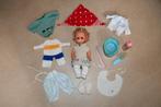 Popje 35 cm. met outfit en accessoires, Ophalen of Verzenden, Gebruikt, Babypop