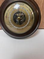 Vintage barometer STORM Regen – houten kast Ø15 cm, D, Ophalen of Verzenden, Zo goed als nieuw, D