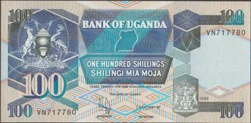 Uganda 100 shillings 1996 UNC p.31c (# 644) beschikbaar voor biedingen