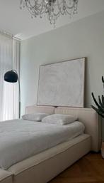 Westwing Lennon Bed beige 160 x 200cm (with lattemboden), Beige, Tweepersoons, Ophalen of Verzenden, Zo goed als nieuw