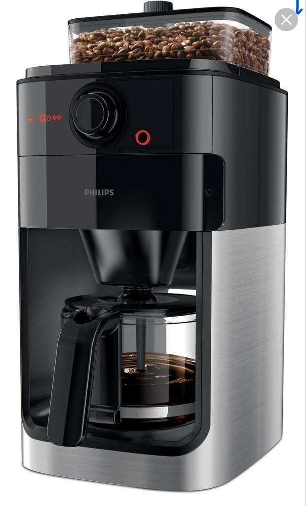 Philips grind en brew koffiezetapparaat, Witgoed en Apparatuur, Koffiezetapparaten, Zo goed als nieuw, Koffiemachine, 10 kopjes of meer