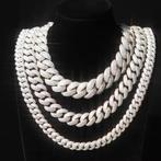 Thick cuban chains - Silver x Moissanite VVS Diamant tester, Ophalen of Verzenden, Zo goed als nieuw, Zilver