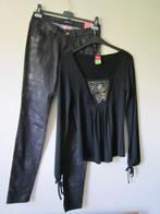 Leuk... Save The Queen + Fornarina broek mt 36., Verzenden, Zwart, Nieuw, Fornarina+save the Queen