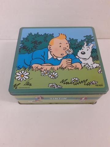 Kuifje en Bobbie - leuk Delacre koekjesblik beschikbaar voor biedingen