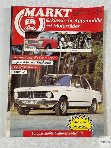 Markt Magazine Februar 1989 #2 BMW 02 Fiat Alfa Romeo beschikbaar voor biedingen