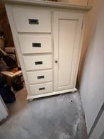 Mooie witte kast met lades en deur, Gebruikt, Met lade(s), 150 tot 200 cm, 25 tot 50 cm