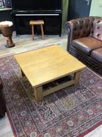 Massief houten salontafel 90x90x40, 50 tot 100 cm, Zo goed als nieuw, Minder dan 50 cm, Eikenhout