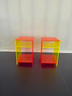 Neon acrylic side table - nachtkastje, Zo goed als nieuw, Neon design MoMo art design, Rechthoekig, Ophalen