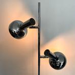 Vintage, midcentury staande lamp twee spots verchroomd, Ophalen, Gebruikt, -, -