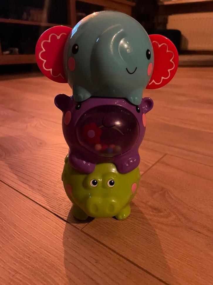 Fisher Price Stapeltoren met dieren, Kinderen en Baby's, Speelgoed | Babyspeelgoed, Zo goed als nieuw, Overige typen, Met geluid