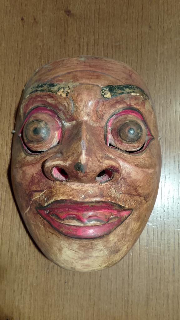 Vintage Balinese Topeng Mask Wall Art, Verzenden