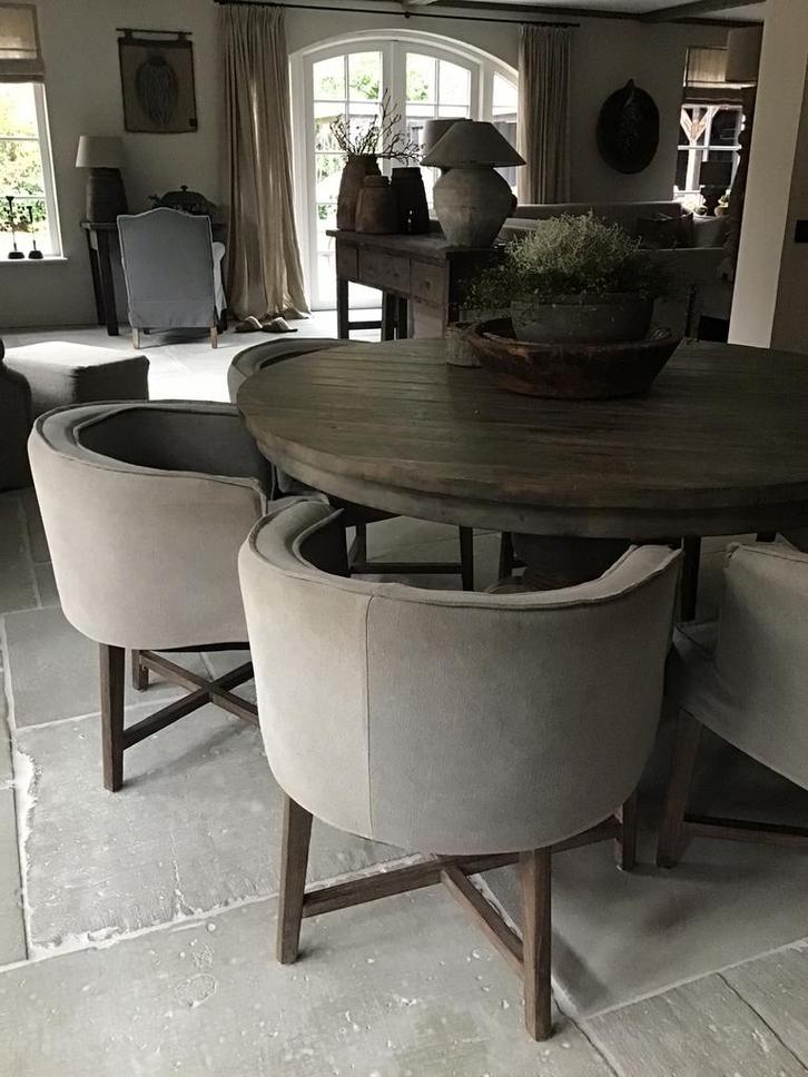 Ronde eetkamertafel 150 doorsnede, Huis en Inrichting, Tafels | Eettafels, Gebruikt, 100 tot 150 cm, Rond, Ophalen