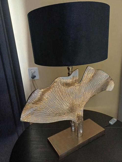 Tafellamp, zgan! Zwart/goud., Huis en Inrichting, Lampen | Lampenkappen, Zo goed als nieuw, Rond, Zwart, Ophalen of Verzenden