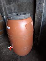 Kunststof regenton met kraan, vat, rood, kunststof, Ophalen, Kunststof, Met kraantje, 150 liter of meer