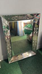 Art deco Venetiaanse spiegel geslepen glas, Antiek en Kunst, Ophalen, Rechthoekig, 50 tot 100 cm, 100 tot 150 cm