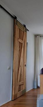 Grote houten deur inclusief rail. boerderij deur. barn door, Doe-het-zelf en Verbouw, Deuren en Horren, Gebruikt, Ophalen of Verzenden