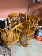 Houten Eetkamerstoelen - 6 Stuks, Huis en Inrichting, Stoelen, Ophalen, Gebruikt, Bruin, Vijf, Zes of meer stoelen