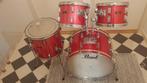 Pearl jaren 70 wood-fiberglass drumkit signaalrood, Ophalen, Gebruikt, Pearl