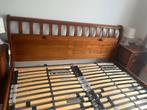 Houten Tweepersoonsbed 160 bij 200, Huis en Inrichting, Slaapkamer | Bedden, Ophalen, Bruin, Tweepersoons, 200 cm