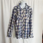 Leuk blauw geblokt overhemd, 100% katoen mt XXL merk LIV, Kleding | Heren, Grote Maten, Overhemd, Blauw, ., Ophalen of Verzenden