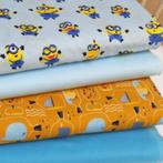 Promo! 6247) 140x50cm katoen Minions / flessenpost / uni, 200 cm of meer, Nieuw, Ophalen of Verzenden, 120 cm of meer