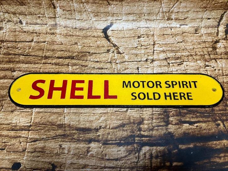 Reclamebord met Shell opdruk., Antiek en Kunst, Curiosa en Brocante, Ophalen of Verzenden